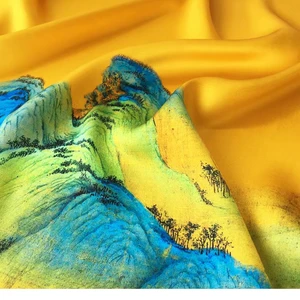 BYSIFA-Lenços quadrados de cetim elegante para mulheres, lenços verdes amarelos, xale feminino, lenço de seda da marca, hijab, outono e inverno 8 principais vendas cachecol verde e amarelo - №1