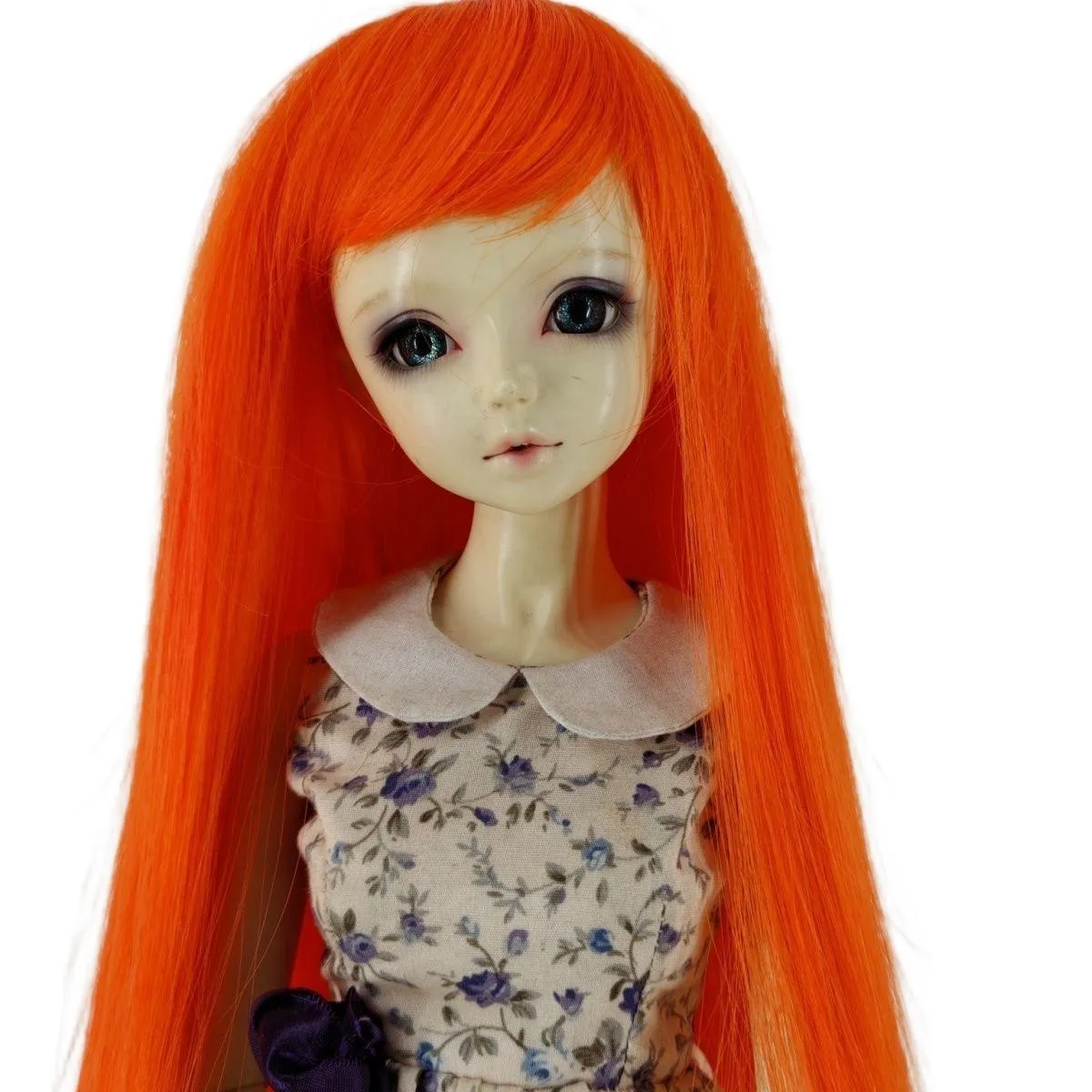 

(only wig) 1/3 1/4 1/6 BJD doll cute long straight hair wig high-temperature silk sweet style side bangs doll wig