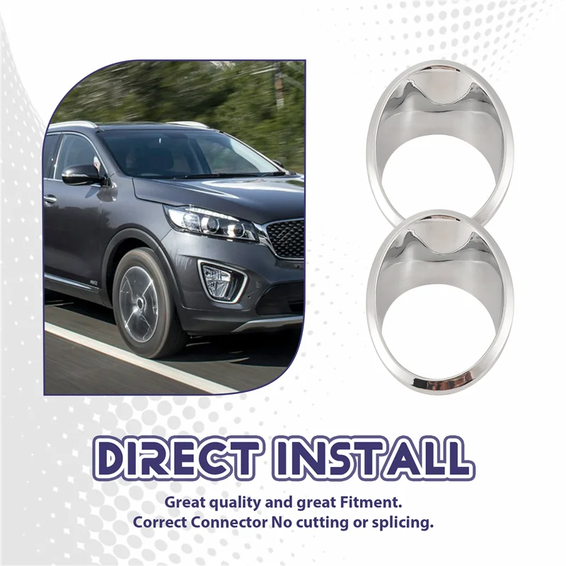 

A90Q-Front Bumper Fog Light Lamp Cover Frame Trim For Kia Sorento 2010 2011 2012