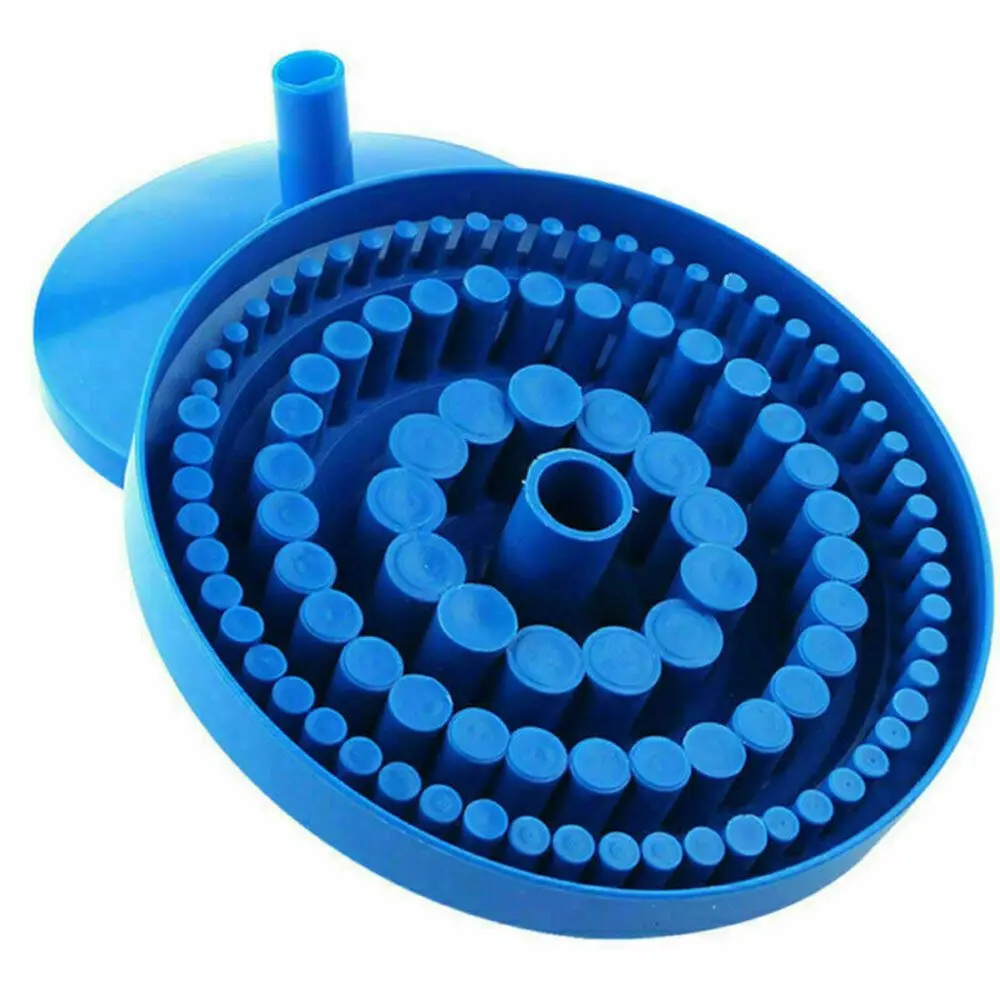 Round Shape Drill Storage Box Mandrel Drill Bench Tool Hardware Brackets 100 Holes Drill Bit Holder 1-13mm