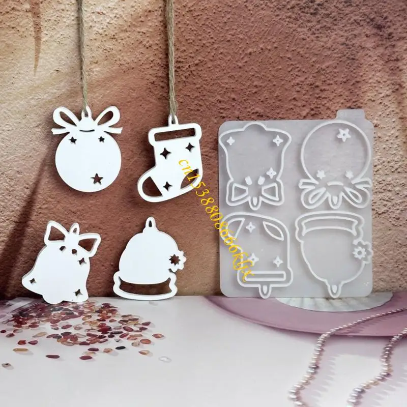 قوالب تزيين المنزل القابلة لإعادة الاستخدام تحت عنوان عيد الميلاد، تصميم سهل الإصدار مناسب لصنع الزينة والحرف اليدوية للمهرجانات #2