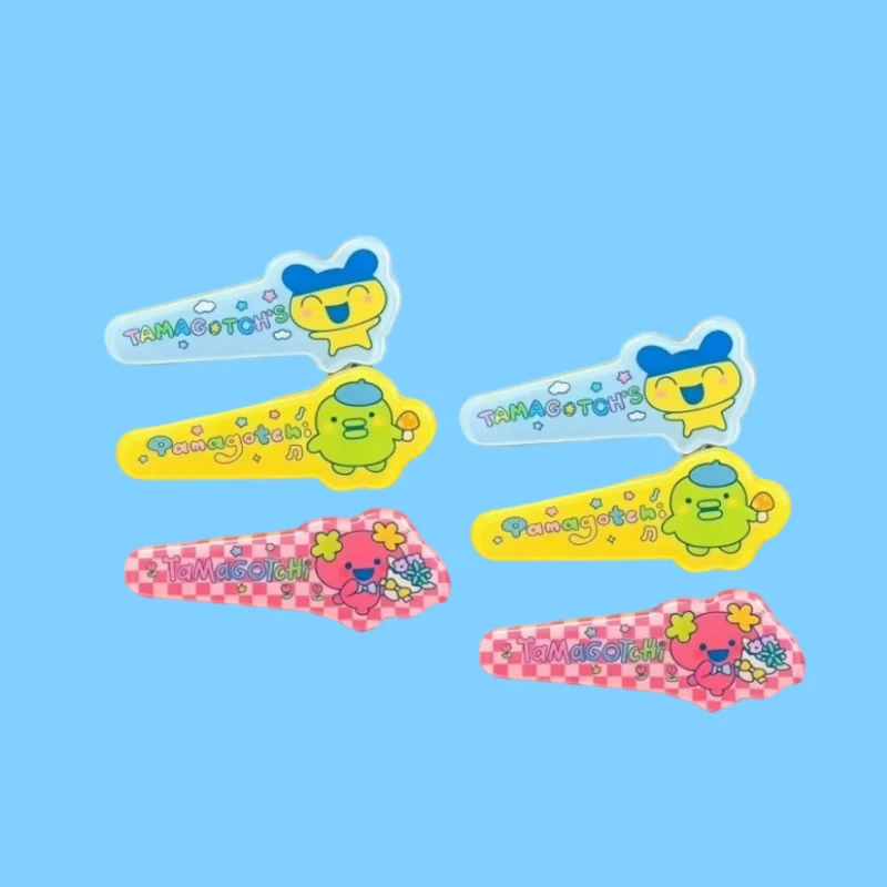 New Tamagotchi Mametchi Kuchipatchi Cartoon Printed Hairpin High Color Value Sweet Cute All-match Broken Hair Card Decoration view 2