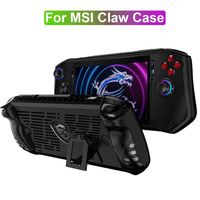 For MSI Claw A1M Handheld Console Case Soft TPU Protective Shell Shockproof Back Cover with Kickstand Game Accessories