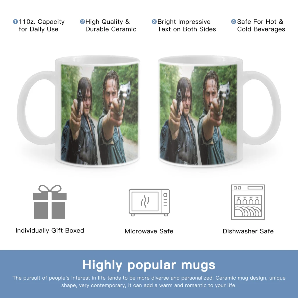 The Walking Dead Horror Free shipping 11OZ Coffee Mug Beer Mugs Tea Milk Cup For coffee Lovers Surprised Gift