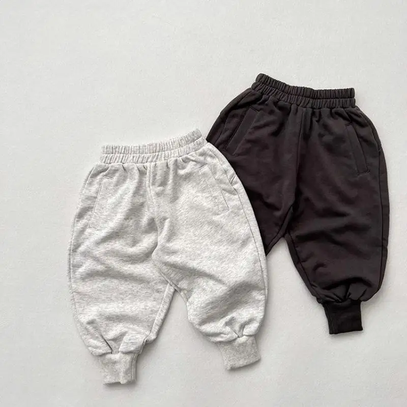 

2025 Autumn New Children Sweat Pants Cotton Boys Casual Pants Baby Harem Pants Solid Girls Loose Trousers Kids Clothes