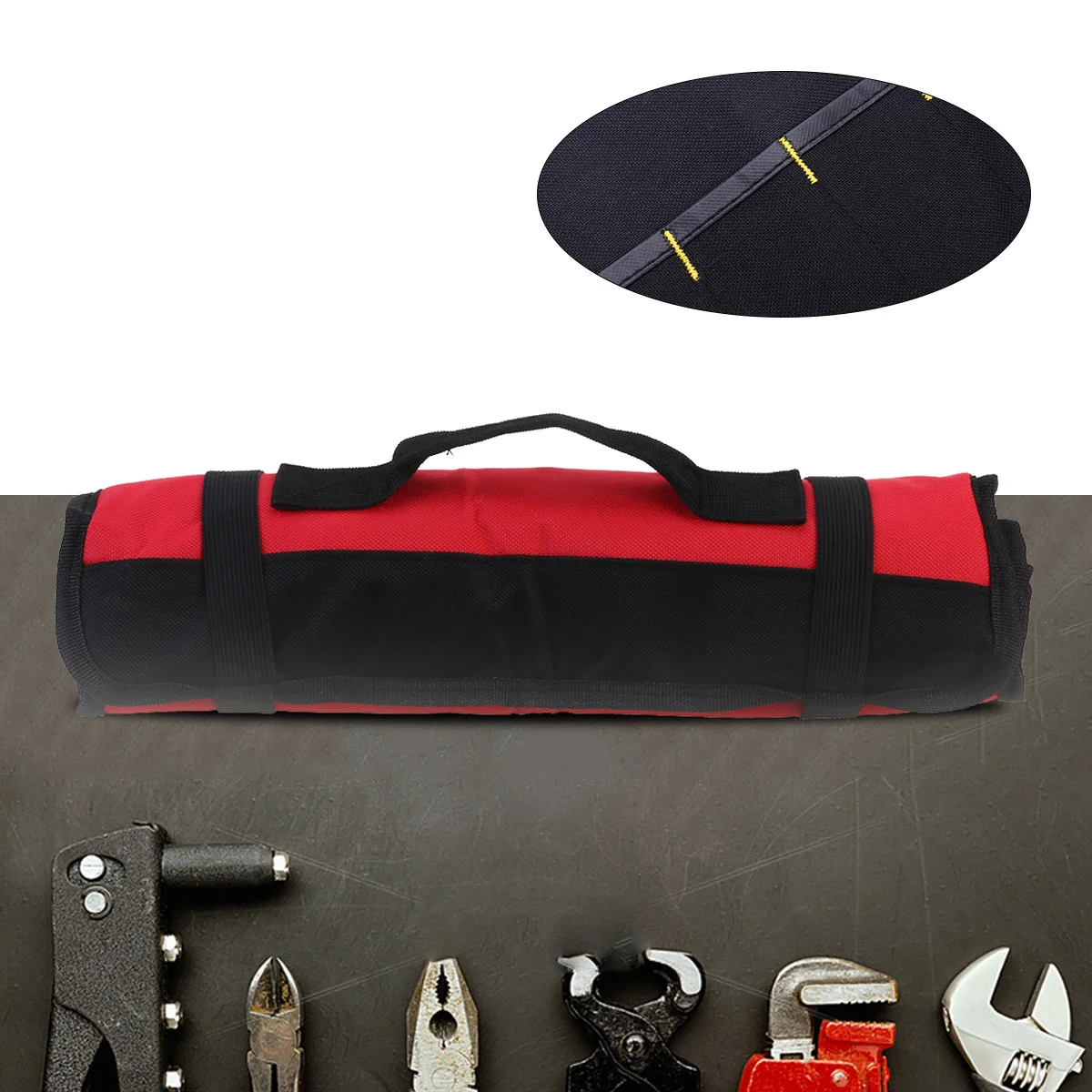 

22-Pocket Oxford Cloth Rolling Tool Bag Pliers Screwdrivers Flashlights Portable Organizer Pouch Carry Case Tool Kit