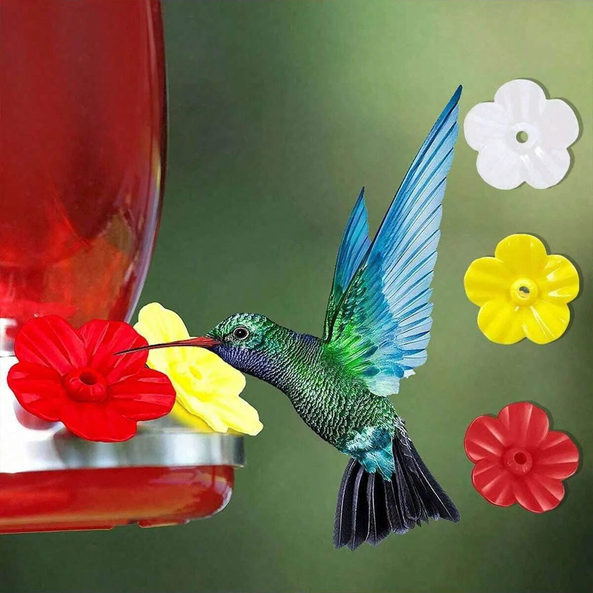 3pcs/set-Hummingbird feeder, flower hanging bird feeding port, replacement parts, pet bird supplies