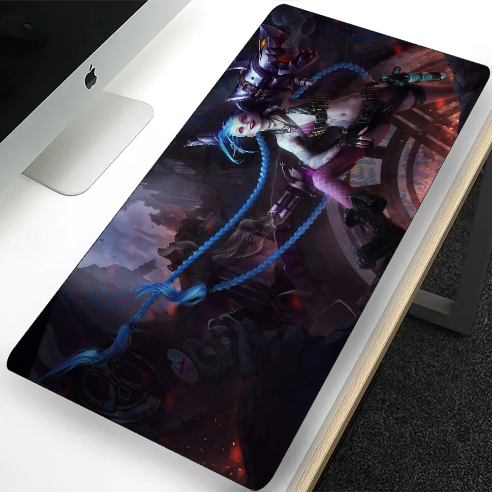 League of Legends Jinx Large Gaming Mouse Pad Computer Mousepad PC Gamer Laptop Mouse Mat Office Mausepad Keyboard Mat Desk Pad