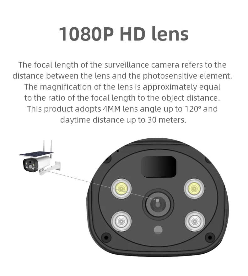 2MP 1080P Ubox APP Low Power Comsunption Solar Battery Power 4G/ IP Camera Outdoor Water-proof Home Security CCTV Monitor