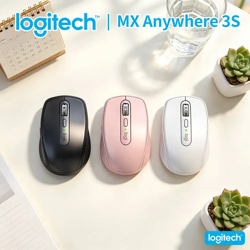 Logitech MX Anywhere 3S Portable Mouse - 8K DPI, MagSpeed Scroll, Quiet Clicks, Office-Friendly Build, Travel-Ready Design