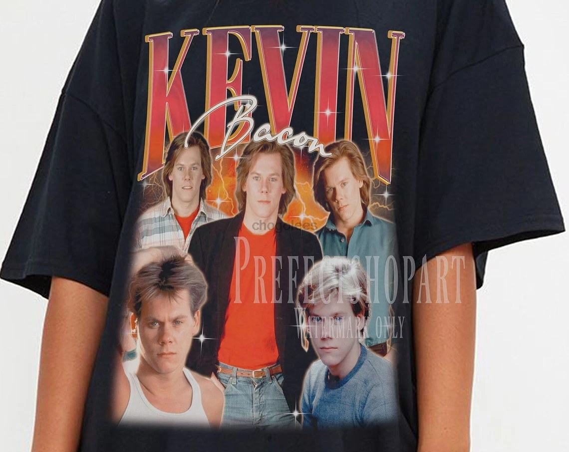 KEVIN BACON Shirt Kevin Bacon Homage T-Shirt Kevin Norwood Bacon American Actor Vintage Retro 90s Merch Funny Footloose Tees Fan