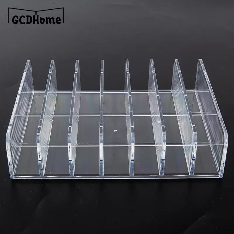 7 Grids Clear Acrylic Eyeshadow Compact Organizer Drawer Organization Transparent Slot Cosmetics Case Divider Makeup Storage Box