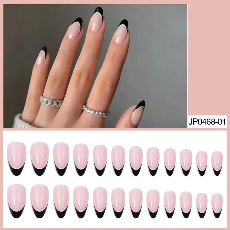 Cross Border Exclusive Supply of Wearing Nail Products, Fake Nails, French Style Nail Enhancement, Minimalist Style Nail Patches