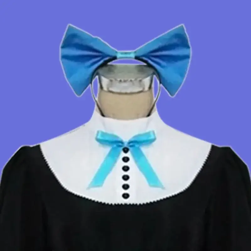 Anime calcinha & meia garterbelt gado com anarquia cosplay trajes preto feminino vestido lolita empregada roupas uniforme chapéus
