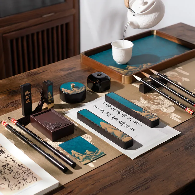 Study four treasures set, full set of pen, ink, paper and inkstone