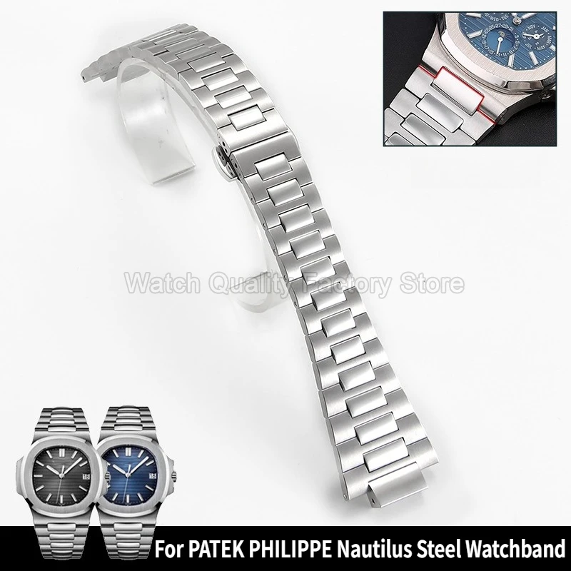 For PATEK PHILIPPE Nautilus 5724 5726 5740 5811 5990 Special Interface Stainless Steel Watch Strap Scratch-Resistant Surface