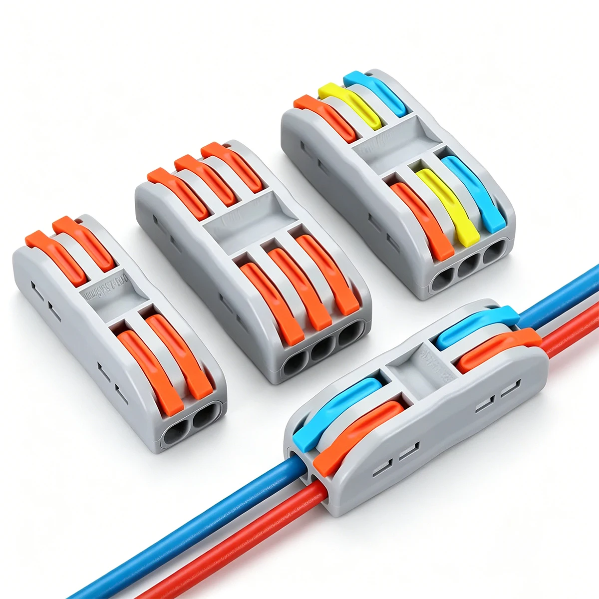 Universal PCT Wire Connectors 2/3/4Pin Push-in Terminal Block 0.08-4mm 220V Fast Wiring Splice for LED Light Electrical Projects