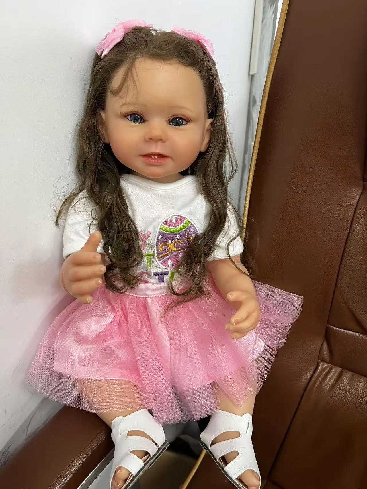 

50CM Full Body Vinyl Reborn Toddler Baby Doll Girl Bonnie with Teeth Flexible Lifelike Newborn Baby 3D Painted Skin Bebe Reborn