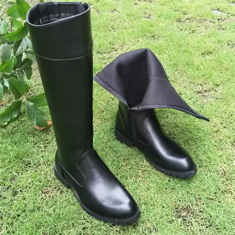 Men women British Motorcycle Riding Equestrian Mens Boots Knee High Casual Zipper Cowboy boots size