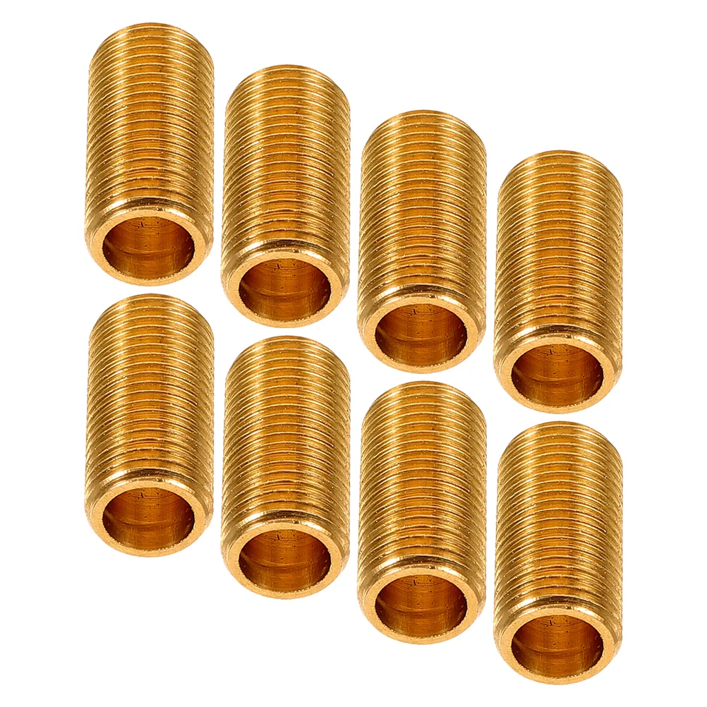 8 Pcs Brass Dental Tube Lamp Stem Connector Pipe Adapter Lighting Fixture Nipple for Parts Replacement Metric System