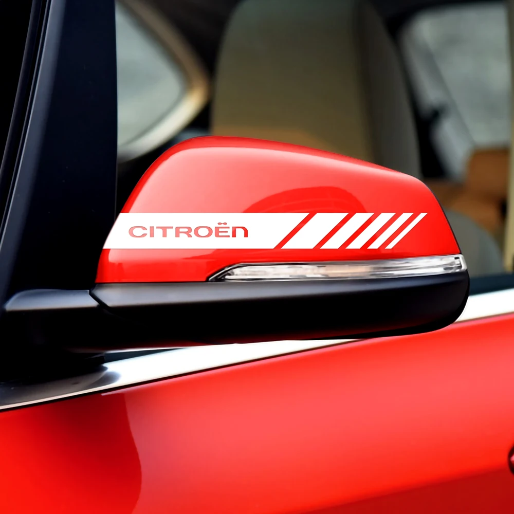 Car Styling Logo Side Rearview Mirror Body Decoration Sticker  Decal For Citroen C1 C2 C3 C4 C4L C5 C6 C7 VTS C-ELYSEE Berlingo
