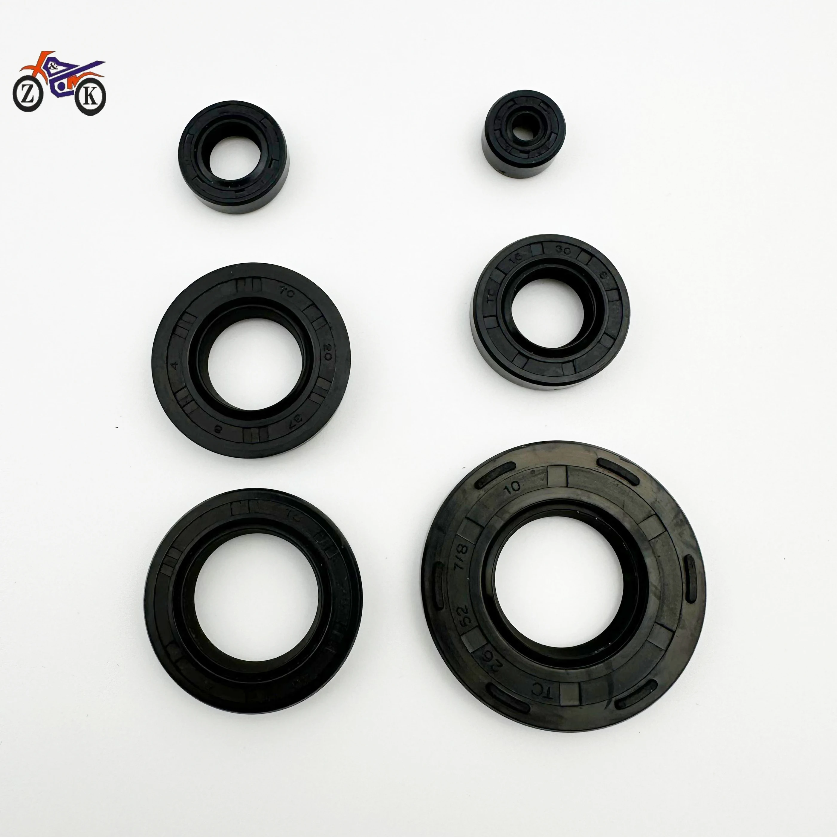 full complete engine 6pcs oil seal rubber gear shaft seal Motorcycle AX100 for Suzuki 2 stroke 100cc AX 100 engine parts