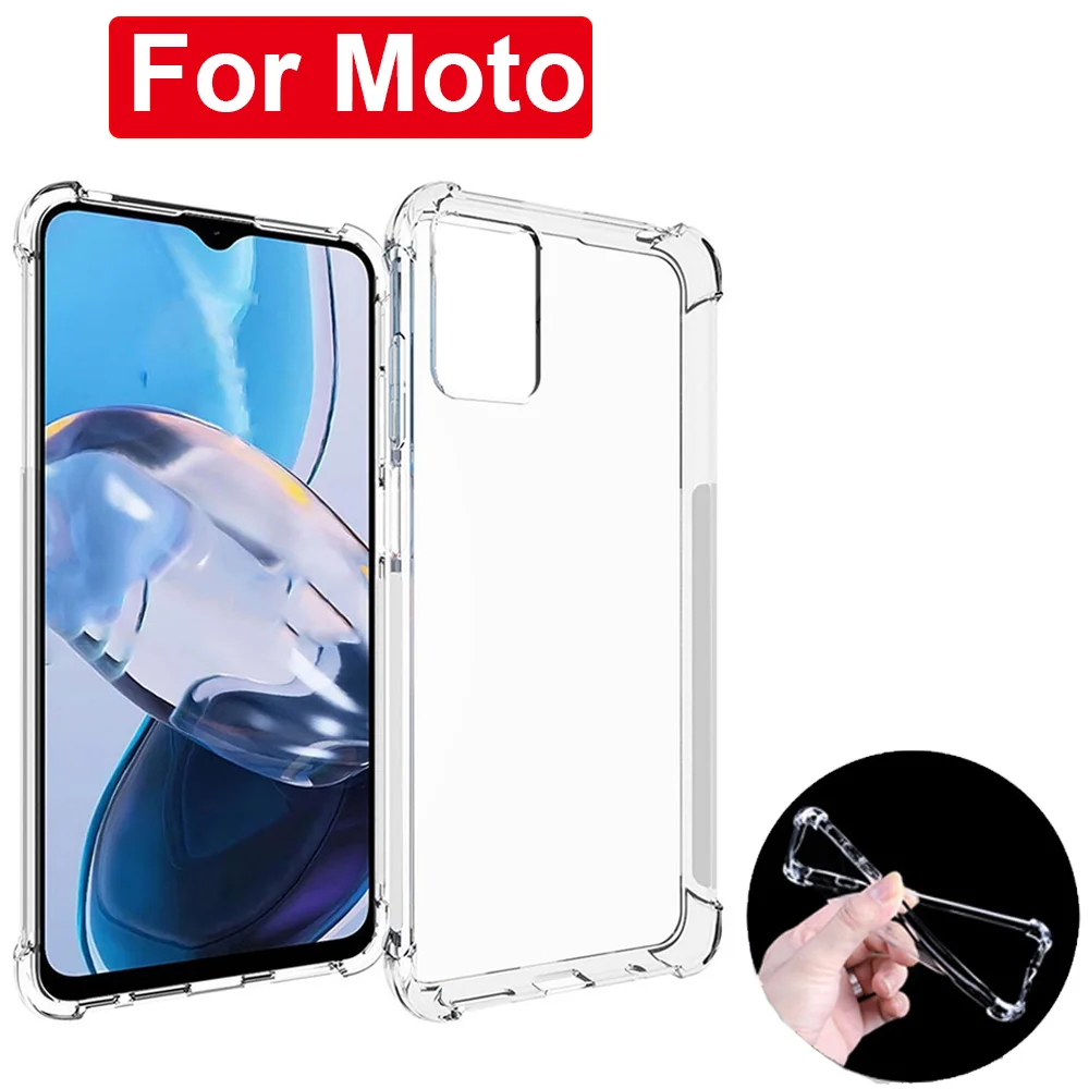 Shockproof Case For Moto One Fusion Plus Hyper P30 P40 G 5G Plus Nord CE2 Z2 Z3 Play C X4 Edge 50 Neo Clear TPU Protective Cover