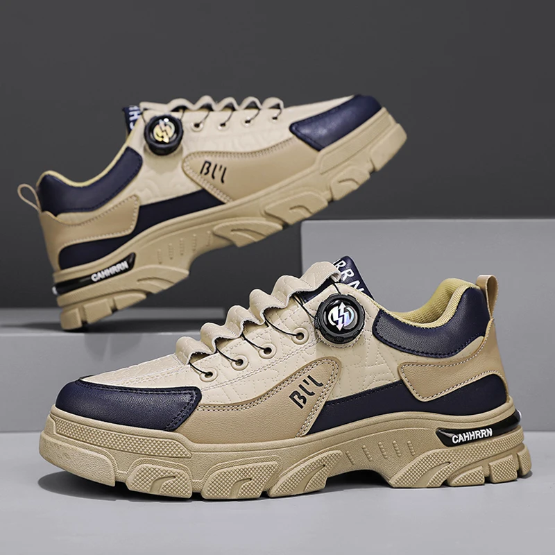 Simple Versatile Skate Sneakers For Young Men Breathable Inner Layer Non Slip Rubber Outsole All Season Daily Commuting Casual