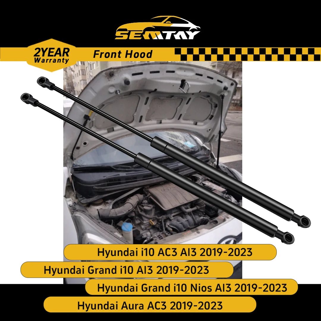 

Стойки капота SEMTAY для Hyundai i10 AC3 AI3/Grand i10 AI3 2019-2023, автомобильный аксессуар, поддержка подъема капота, пружинный демпфер