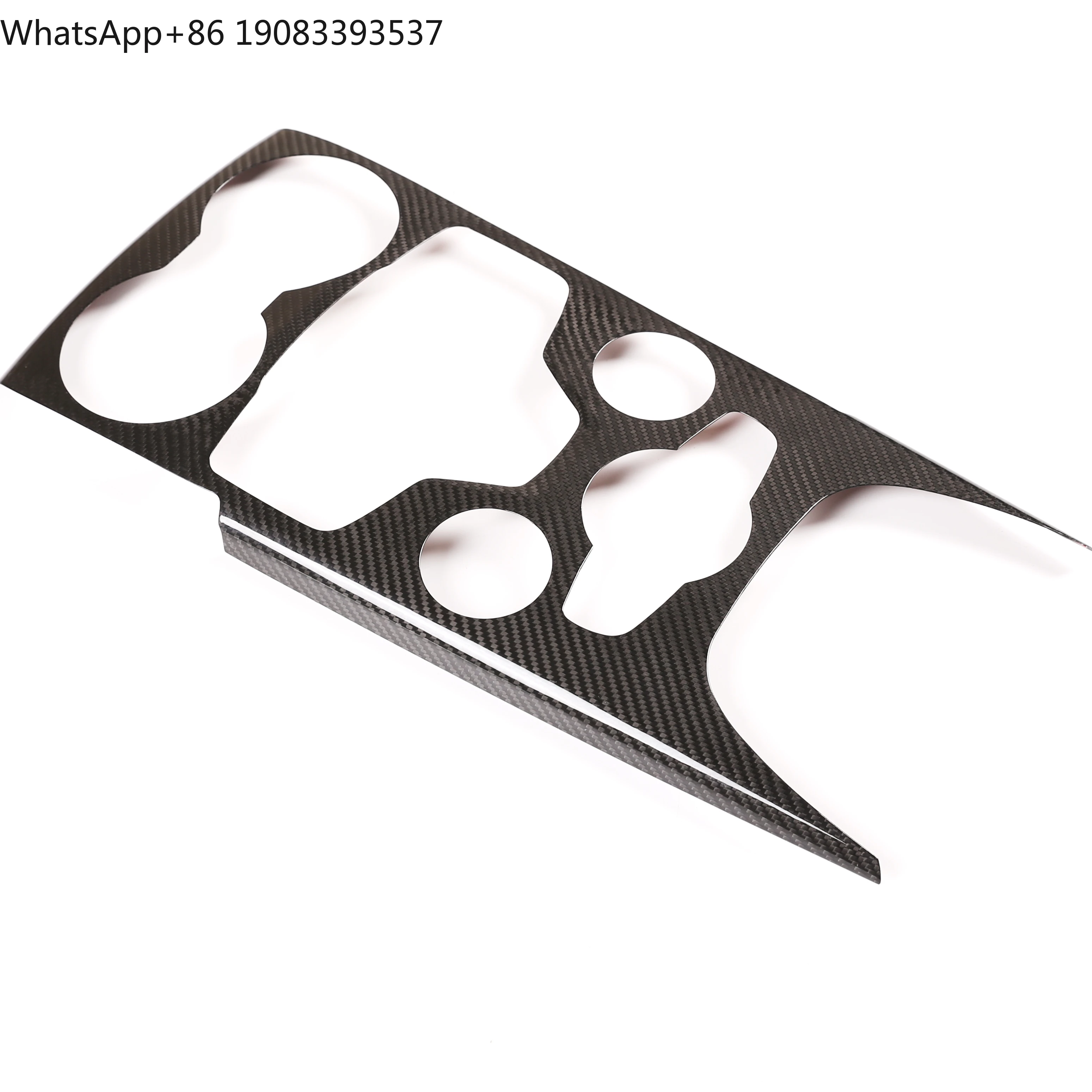 Real Carbon Fiber 3K Twill Weave Glossy Finish Luxury Cup Holder Panel Trim for Alfa Romeo Giulia Interior Modification
