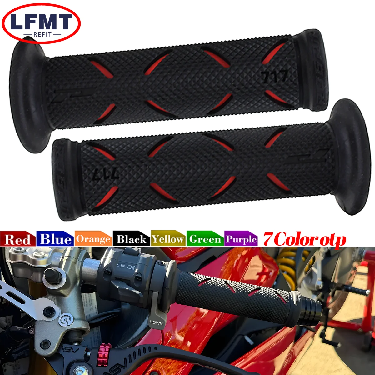 

22MM Motorcycle Grips Handlebar Rubber Modification Handles For Honda Suzuki Ducati Benelli Universal Motocross Moto Accessories