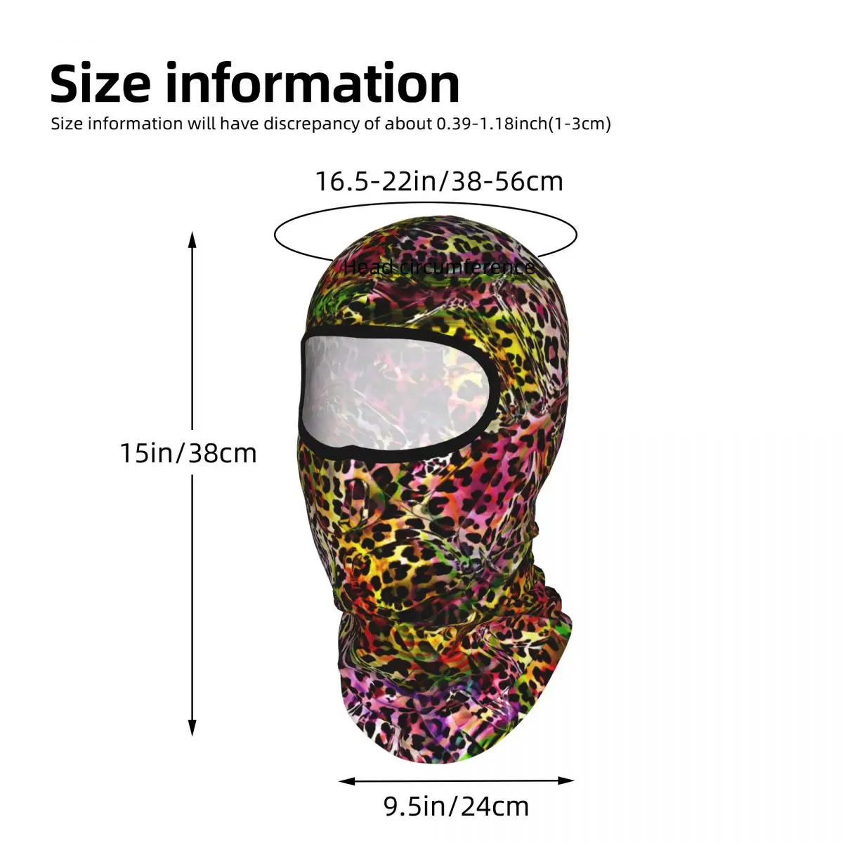 Leopard Print Balaclava Full Face Mask Breathable Motorcycle Winter Warm Full Cover Caps Neck Windproof Dustproof Cycling Caps
