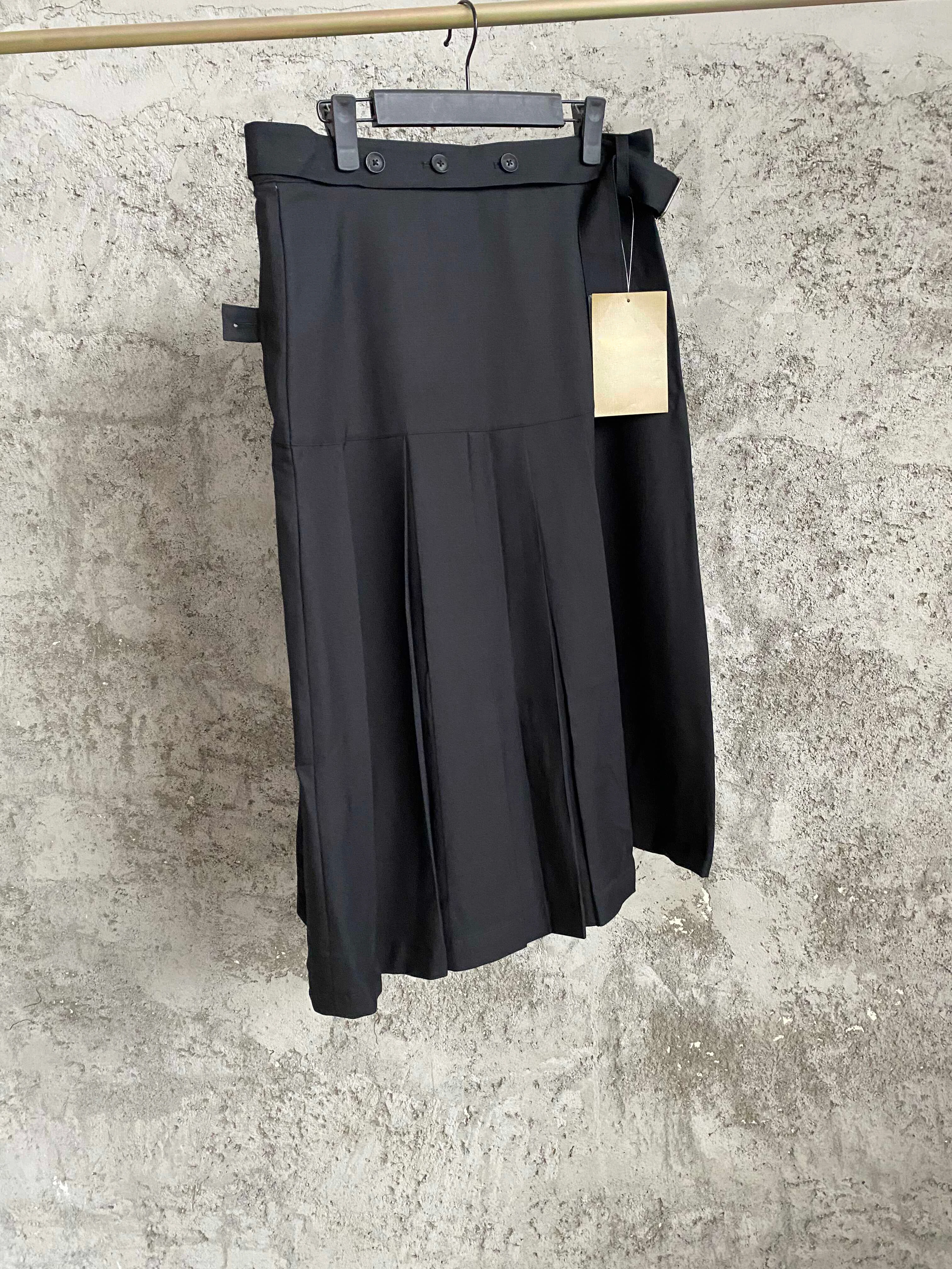 TOP-YAMAMOTO original linen personalized multi-button design versatile half-length apron men's mid-length skirt