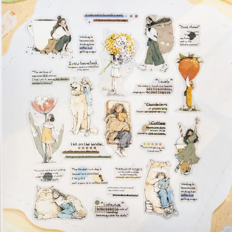 1 Packung/2 Pack World Series Charakter Thema 20 Stück/Packung Dodo's Big Original PET Aufkleber Handbuch Dekoration