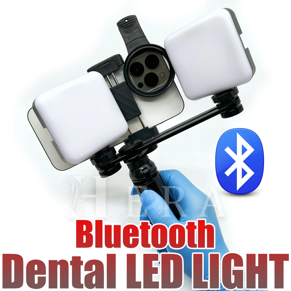 Dental Photography Light with Bluetooth Tripod, Dentistry Oral Filling Light for Dentists, Dental Lamp Equipment for Photo. MK17