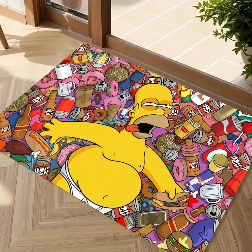 Cartoons Animations The S-Simpsons Floor Mat Suitable For Living Room Kitchen Bathroom Non-slip Mat Household Foot Mat