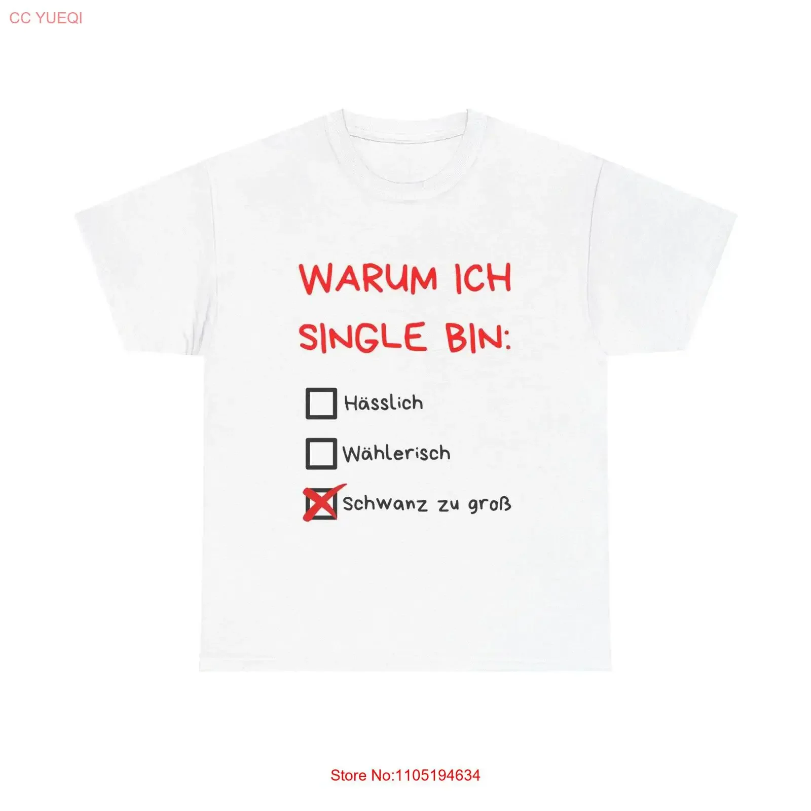 Warum ich Single bin Lustiges T Shirt Männer Schwanz zu lang Meme Geschenk vintage Washed designer clothes Soft Versatile