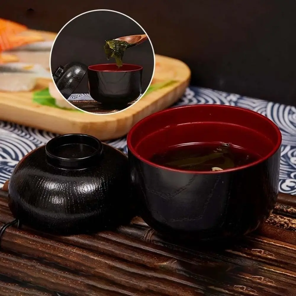 Neu mit Deckel: Miso-Suppenschale, Suppenbehälter, Ahornblatt Japanische Reisschale, Zweifarbige Japanische Blumenschale, Esszimmer-Accessoires