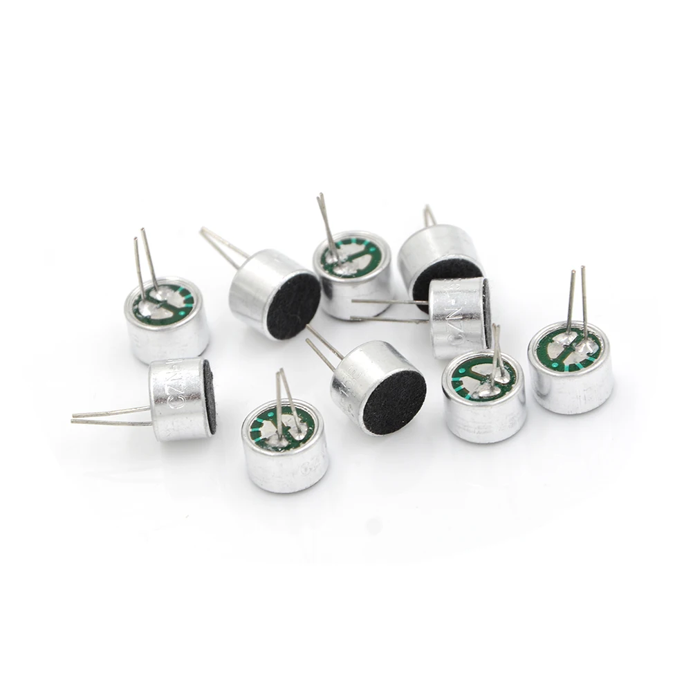 (.) 10pcs Brand New Mini MIC Capsule Electret Condenser 2 Pins