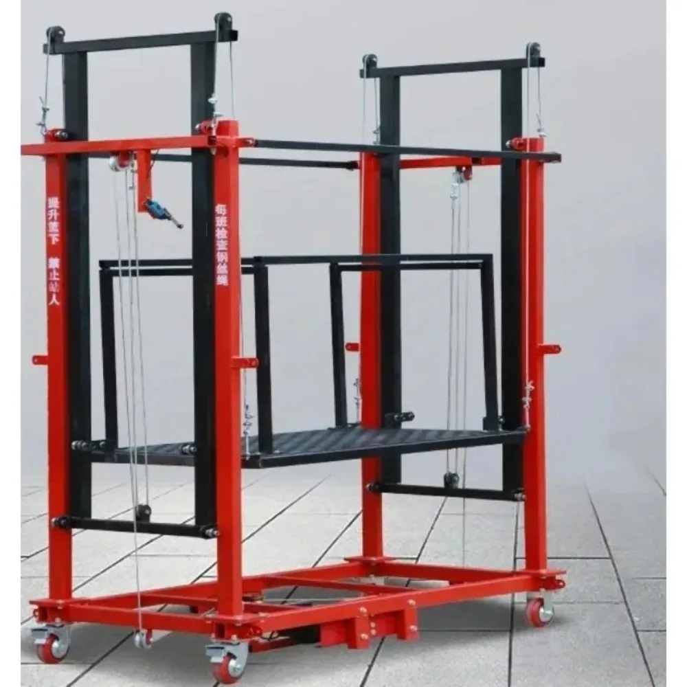 منصة رفع كهربائية قابلة للطي متنقلة قابلة للطي، ديكور داخلي وخارجي، رافعة موقع البناء