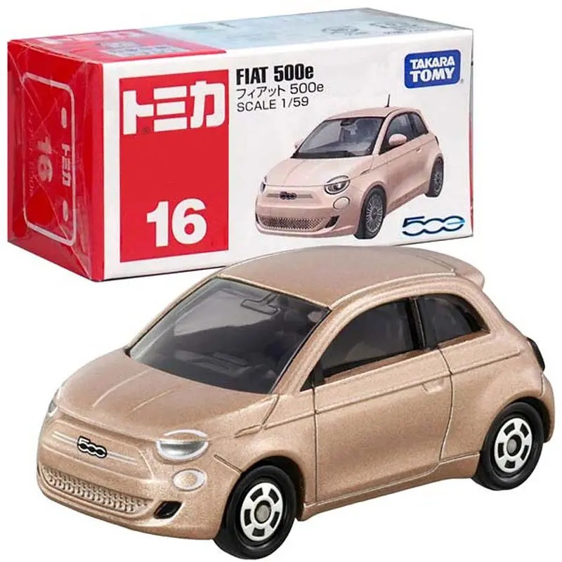 

TAKARA TOMY Tomica Fiat 500e, литая под давлением модель из сплава, миниатюрный металлический игрушечный автомобиль для детей 16