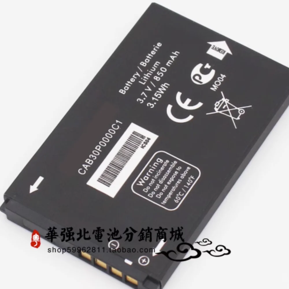 

100% Original CAB30P0000C1 Battery For Alcatel One Touch OT-800 OT-802 OT-808 OT-799 OT-799A OT-802Y OT-E206C Batteries