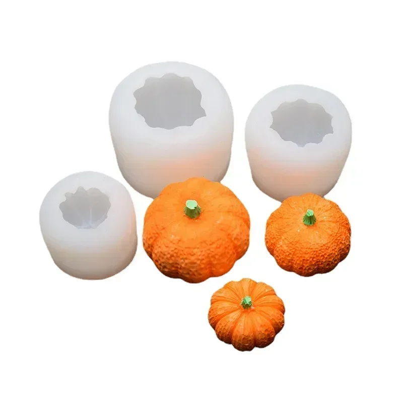 2026 New model Advanced 3D Pumpkin Silicone Mold for Halloween DIY Candle Soap Chocolate Ice Cube Baking Epoxy Resin Craft