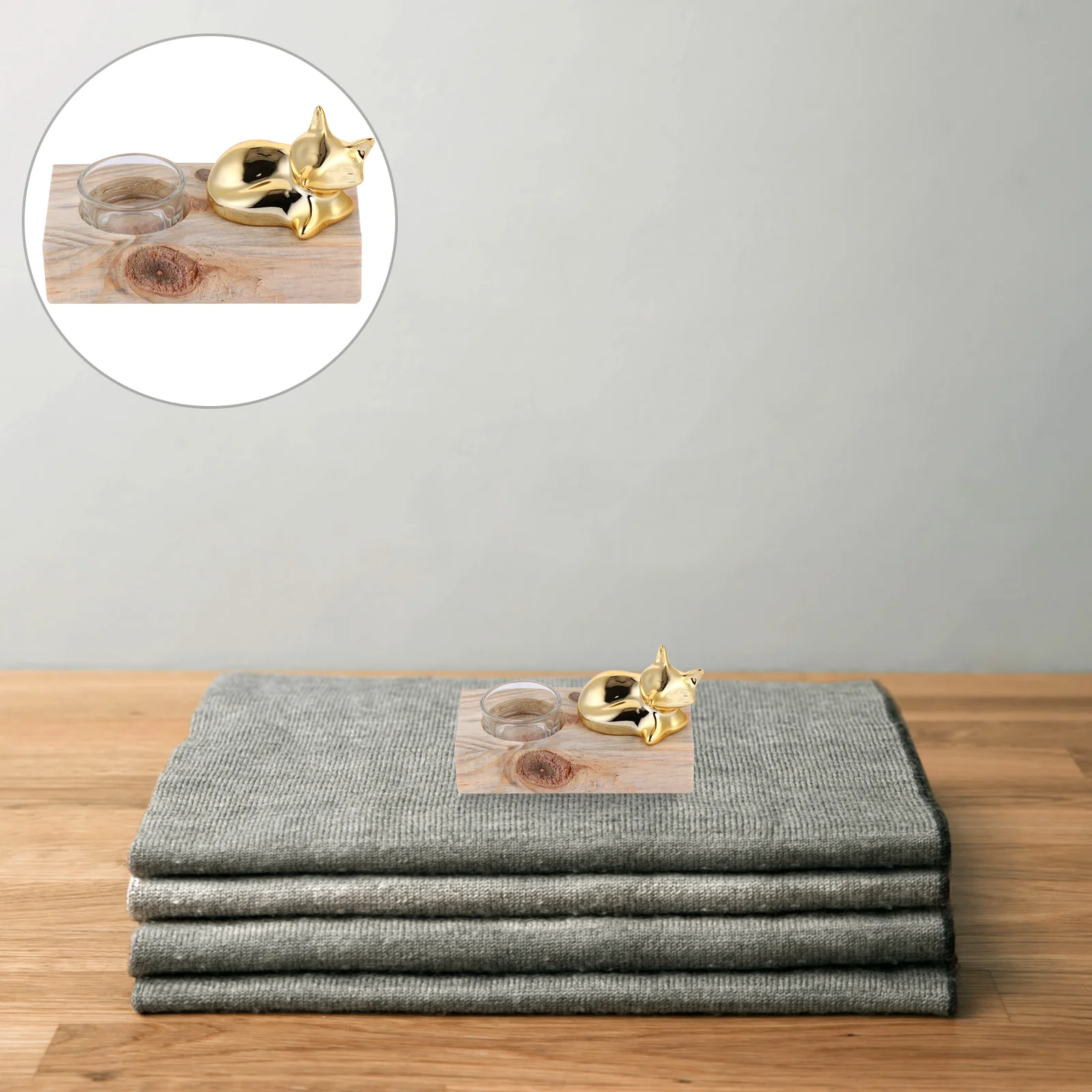 

1 Set Wooden Gold Stand Home Decor, Creative Candlestick Adornment, Glass Holder For Xmas Christmas Home Ornament