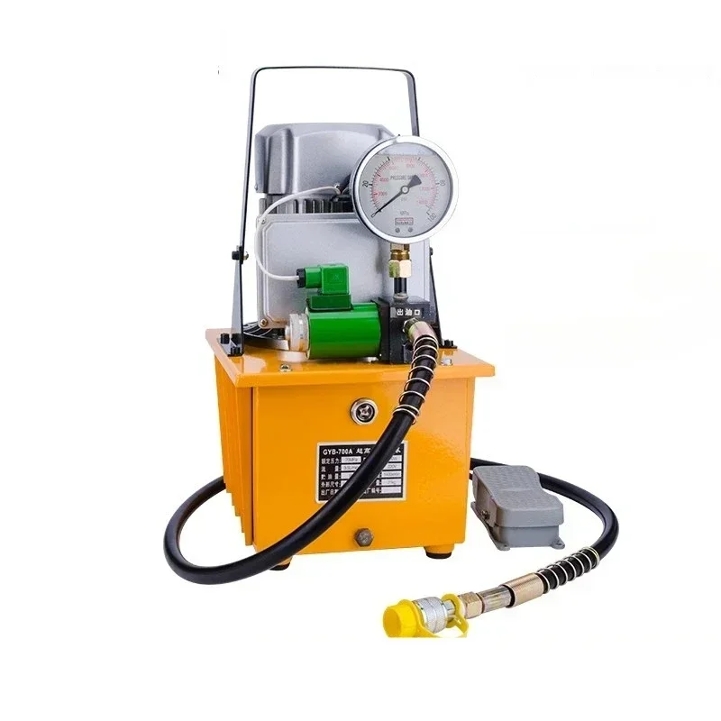 Bomba hidráulica eléctrica de doble circuito, válvula solenoide de presión ultraalta, interruptor de pie, prensa hidráulica de 220V/380V