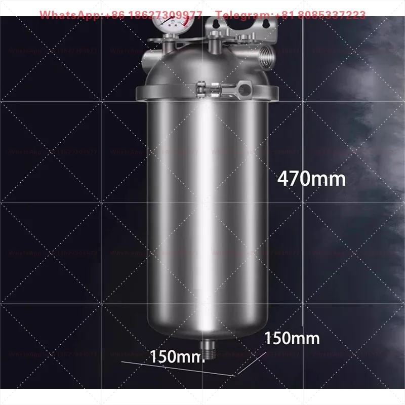 3000L-10000L/H Large Flow Salt-Free Water Softener Whole House Central Water Purifier Tap Scale Alkaline Filter