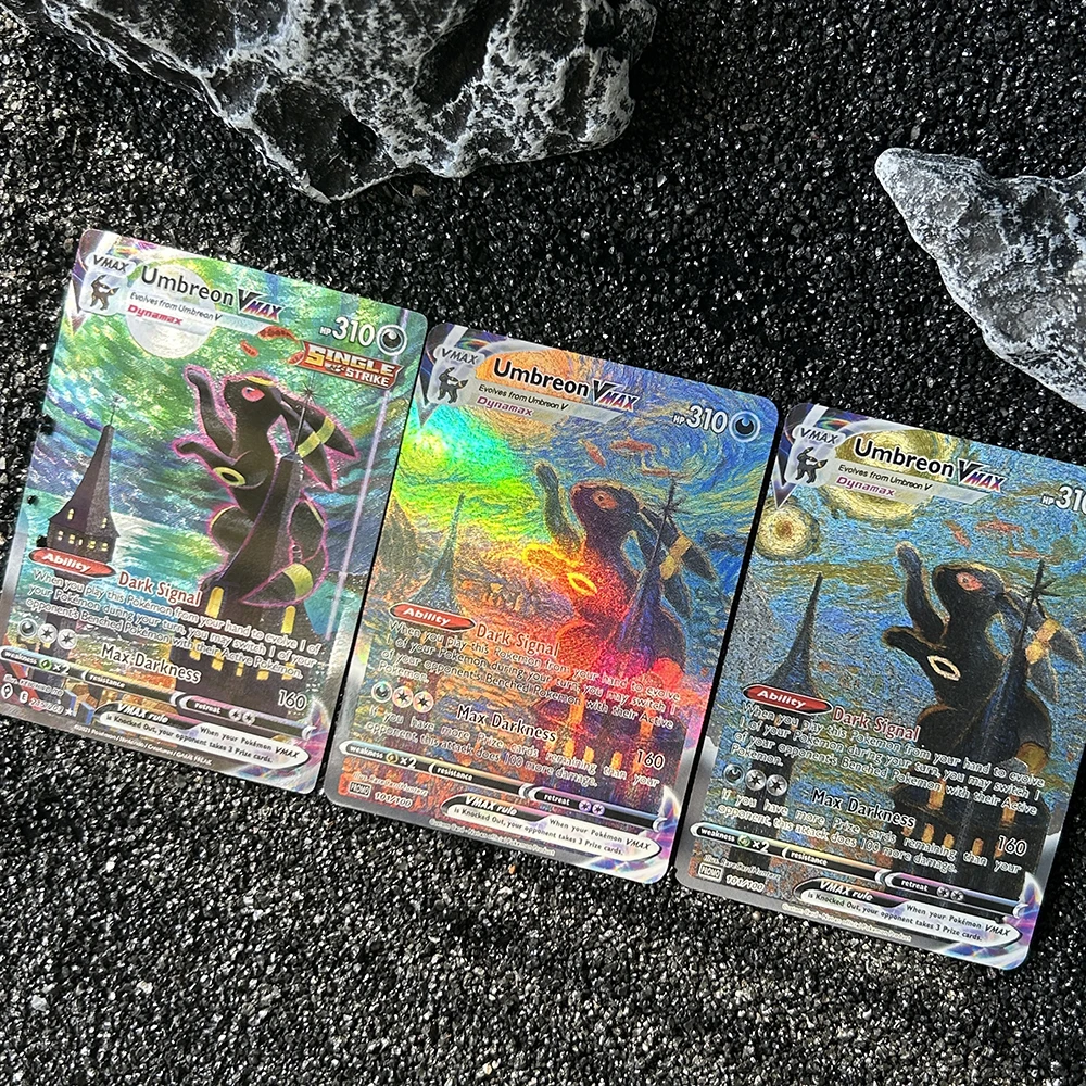 Diy PTCG Hochwertige Sammelkarten Umbreon Vmax Flash Card Diy Self Made Classic Game Anime Collection Card Geschenkspielzeug