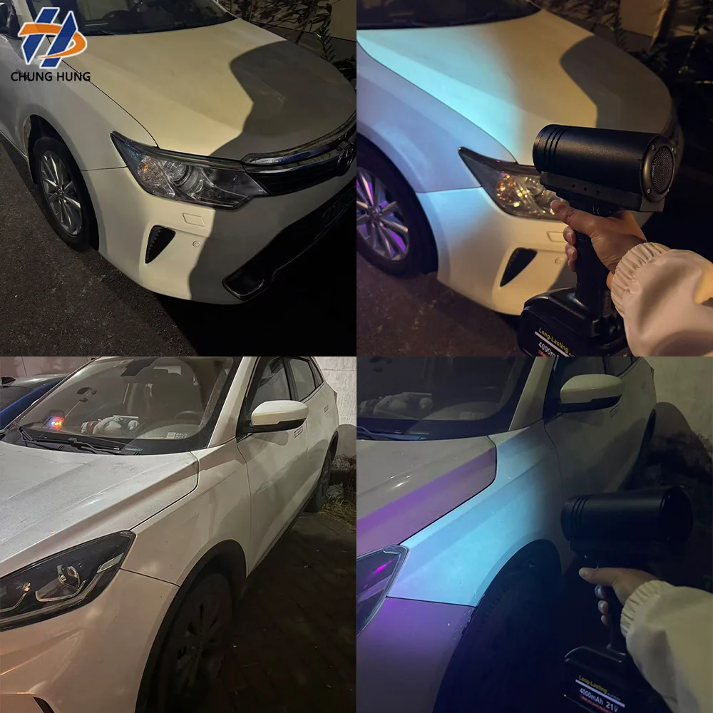 130W 365nm Handheld Ultraviolet Flashlight, Professional Inspection Tool for Automotive Paint Surface Defect Detection