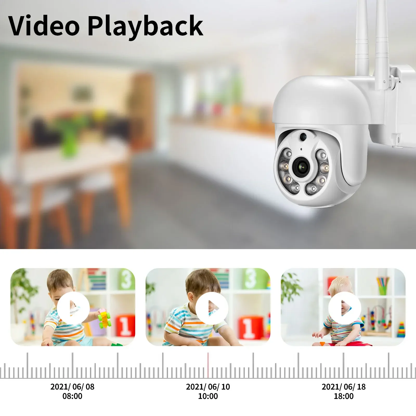 All in one with 12." LCD Wireless Security Camera System Home 8CH 3MP NVR Kit 4pcs 1536P Outdoor IP Cameras H.265