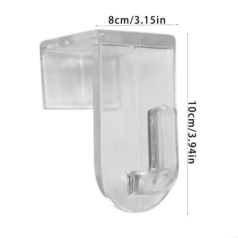2025 New 10Pieces Heavy Duty Transparent Plastic Hooks for Secure Hanging On Window Door